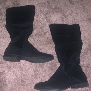 Style & Co Kelimae Black micro suede boots